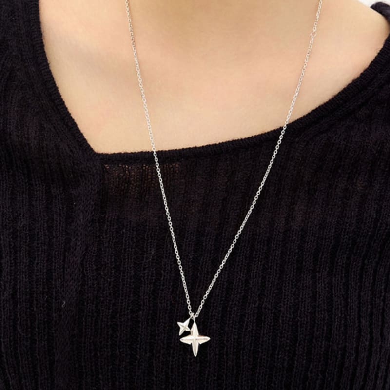 

hyeres-lor Nova Silver (W) Double Tag Long Necklace HL1N52113W9700 single type