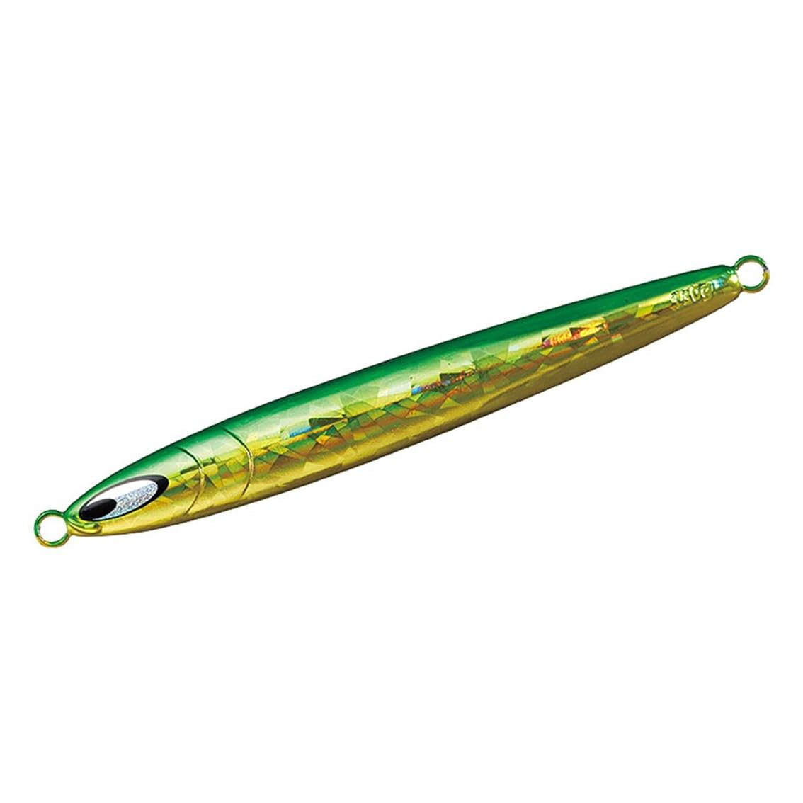

Daiwa Hairtail Kyoga Crushed Holo Green Gold Jig, Semi-Long, 160g,