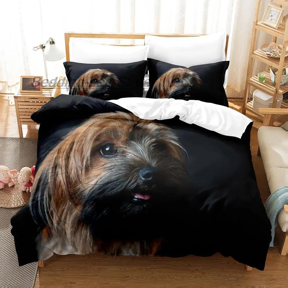 

Cute Dog Bedding Set Single Twin Full Queen King Size Bed Set Aldult Kid Bedroom Duvetcover Sets 3D Print Anime Bed Sheet Set 70x133cm 2pcs