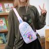 Sac à bandoulière scolaire KPOP en nylon avec imprimé dessin animé pour étudiants, léger, design imperméable