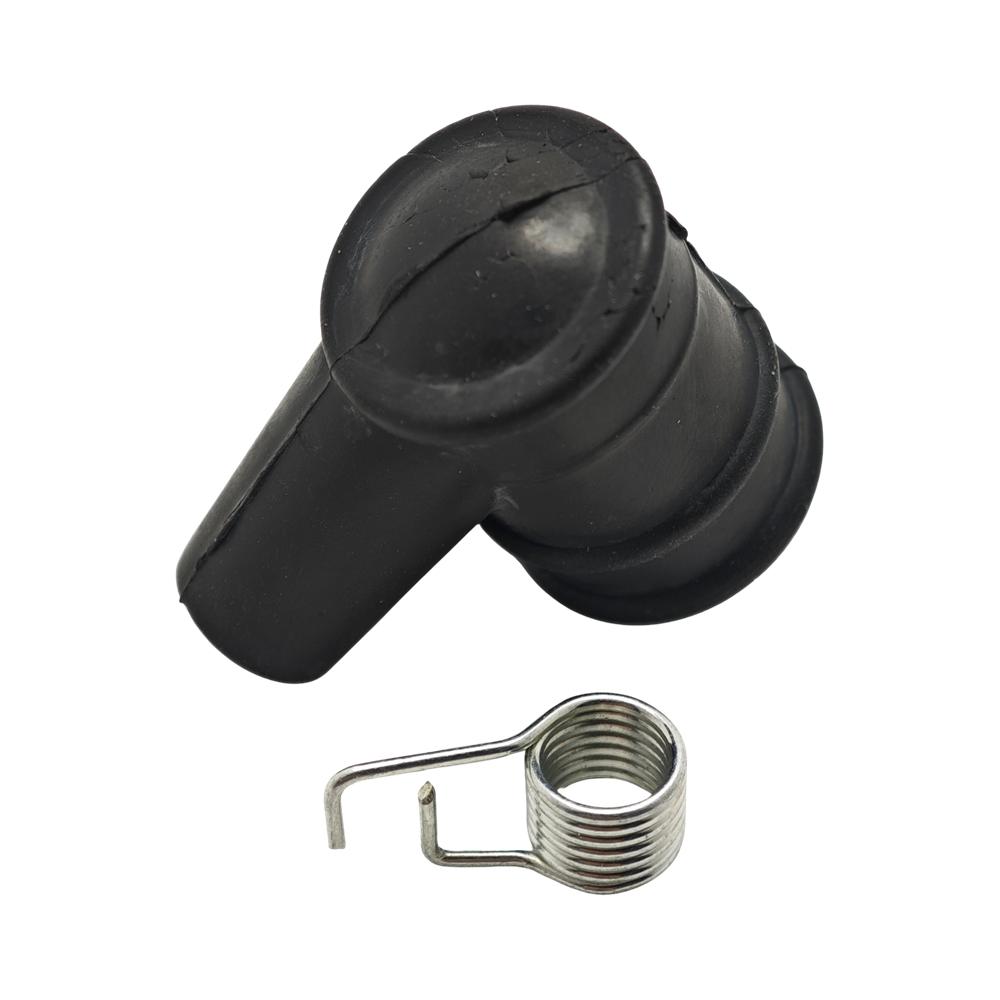 2pcs/lot Spark plug ignition cap + ignition spring For chainsaw Petrol Spare Replacement Tool Rubber Cap Garden Tool Parts