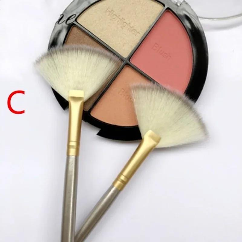 

Кисть для пудры в форме веера, равномерно наносящая пудру, кисть для хайлайтера с высоким глянцем, кисть для макияжа из волокна, кисть для нанесения фиксирующей пудры, инструмент для красоты C