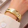 Electroplated Ccb Concave-Convex Open Bracelet, Individual Cold Wind Wide Face Jewelry Fashion Niche Design Bracelet