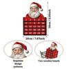 Santa Wooden Christmas Count Down Calendar 24 Days Family Friendly Holiday Ornament Natural Wood Home Decoration