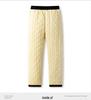 Men's Winter Waterproof Thickened Padded Pants - Straight Leg, Lambswool Lined, Plus Size, Casual Outerwear