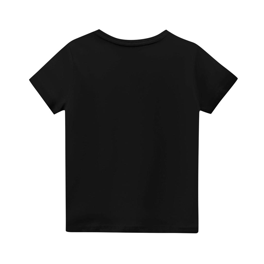 Fashionable Round Neck Short Sleeve Work Clothes Printed Tops For KID Summer Tops