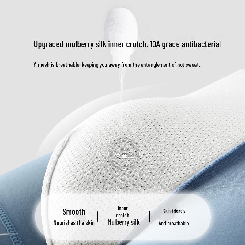 Nanjiren Men's 10A Antibacterial Pure Cotton Boxer Briefs 3-Pack