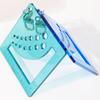 2Pcs Acrylics Knitting Needle Gauge Ruler For Sweater Sewing Craft Knitting Needle Measure Tool With Keychain Carabiner Clip