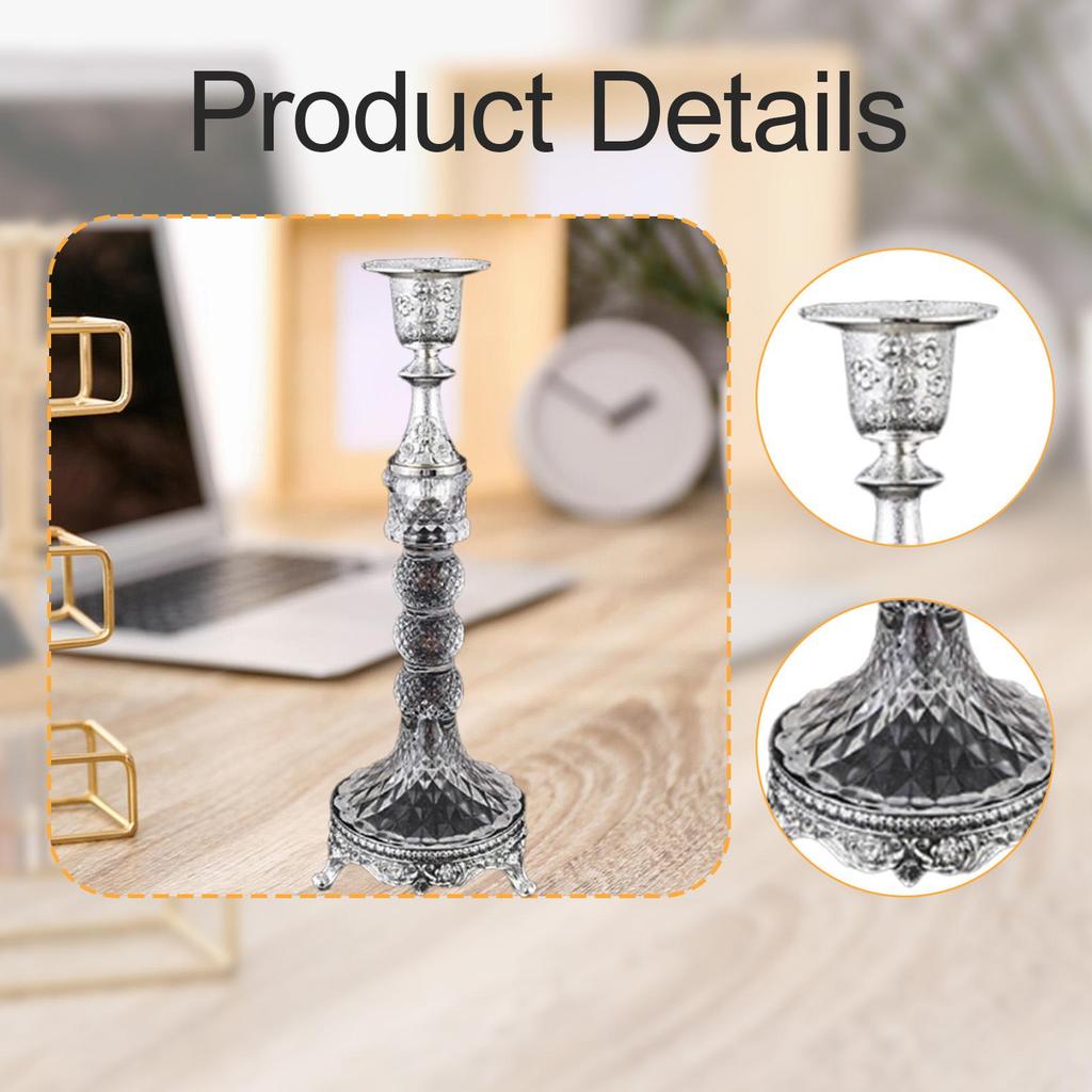 Mumluk Metal ve Cam Retro Tasarım Parti için Masa Orta Parçası Ev Dekorasyonu Mum Işığı Akşam Yemeği Yeni Eve Taşınma Hediyesi