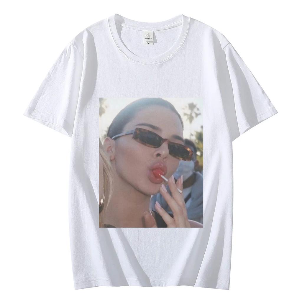 Kendall Jenner Graphic T Shirts Men Women Fashion Aesthetics Oversized Tshirt Summer Casual Pure Cotton Short Sleeve Tshirts