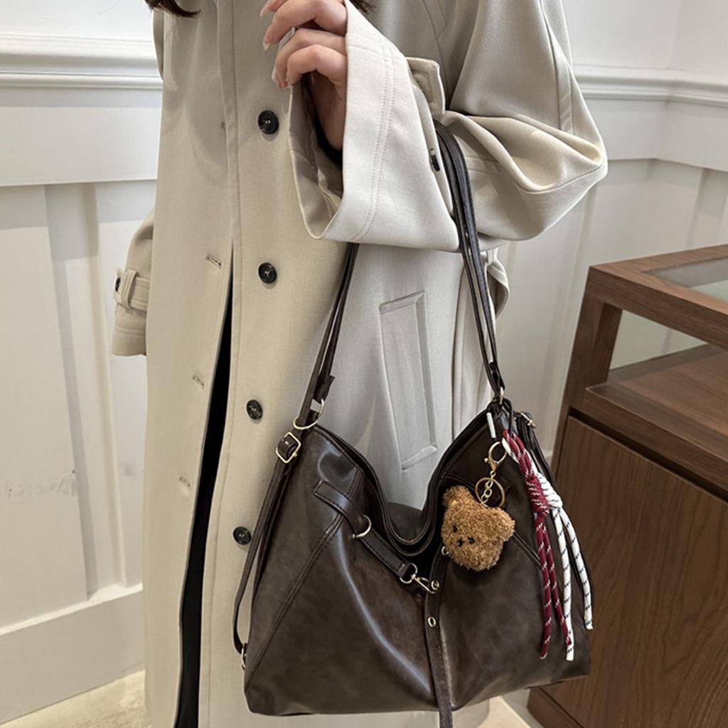Women's Leather Handbag Crossbody Bag Casual Multifunctional Shoulder Bag Large for Work/ School/ Shopper Casual Daily