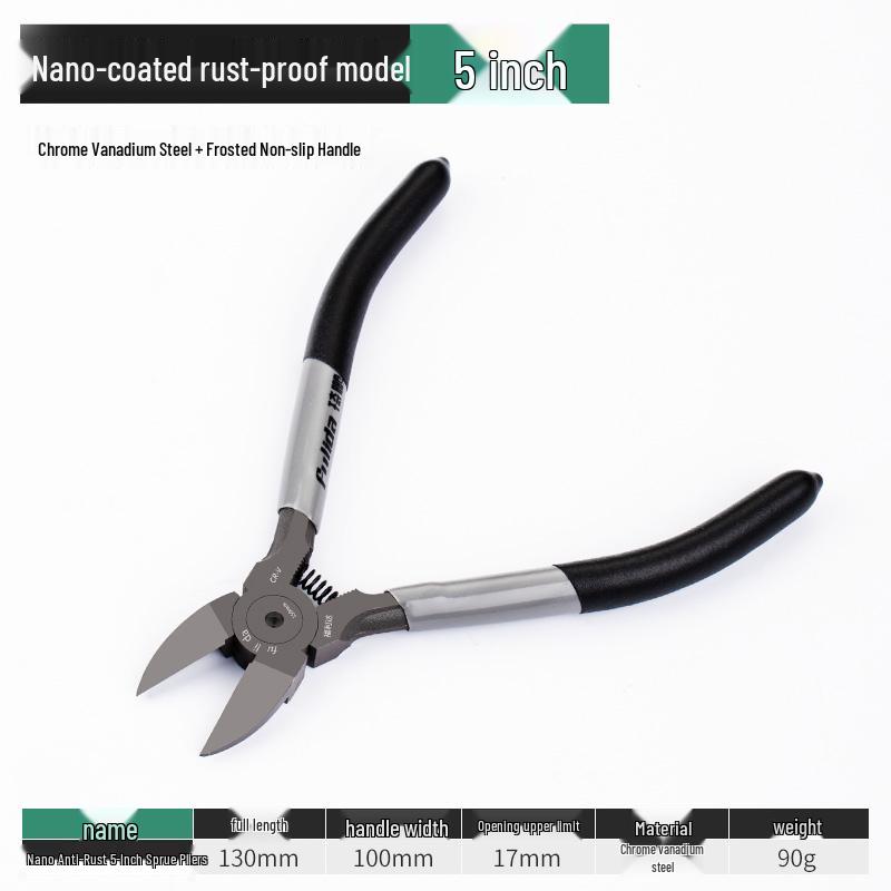 6-Inch Industrial Diagonal Cutting Pliers for Electronics and Models - Offset Jaw Design