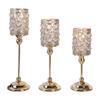 Wedding Decoration American Crystal Candle Stand Golden Silver Candle Holder Luxury Table Lamp