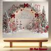 Christmas Snowy Trees Decoration Background Winter Backdrop Decorations For Photo Studio Photo Booth Christams Party
