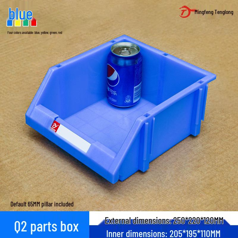 Angled Entry Heavy-Duty Plastic Storage and Organizer Box for Components and Hardware