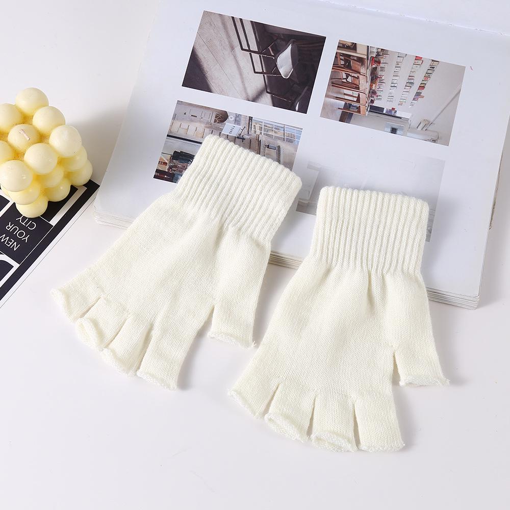 Unisex Verdickte Gestrickte Halbfingerhandschuhe: Warm, vielseitig & kältefest für Herbst- & Winterradfahren