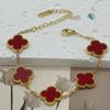 New Shiny Four-leaf Clover Bracelet Five-flower Fashion Sense Hand Jewelry Simple Jewelry
