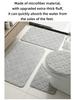 Cashmere-Feel Jacquard Anti-Slip Bathroom & Toilet Door Mat