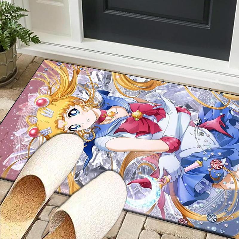Christmas anime Princess Office Rug Chair Mat, Game Carpet, Suitable for Front Door, Bedroom, Living Room, Desk, Holiday Gift