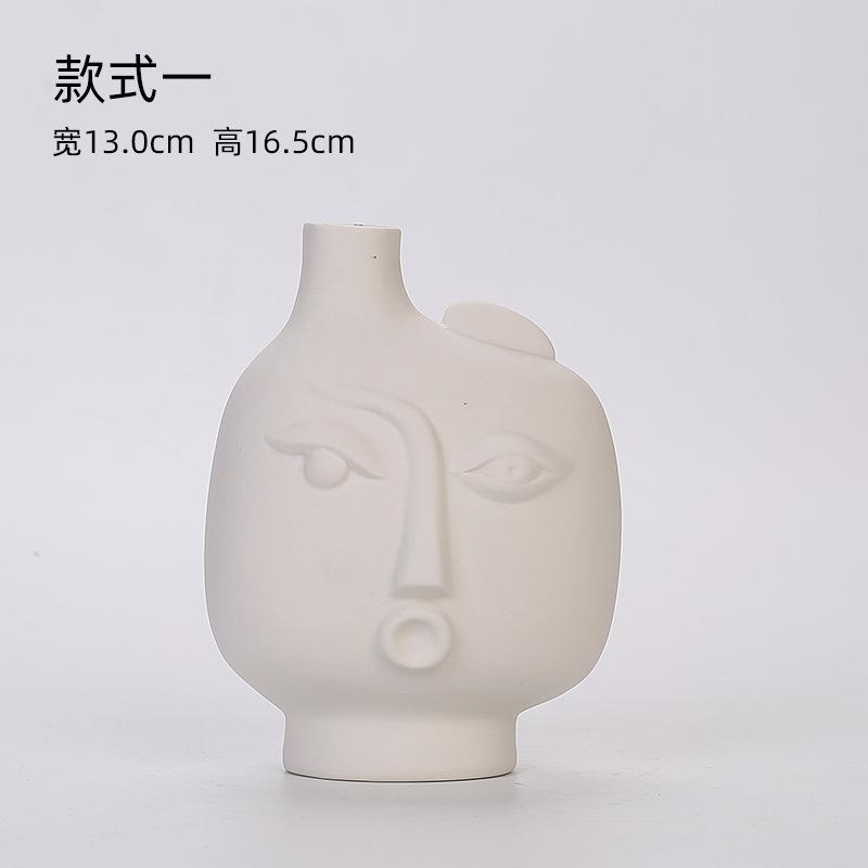 

NEW Nordic Modern Simple Ceramic Vases Plain Burning Decoration Living Room Office Home Furnishings Creative Body Shape Bottles