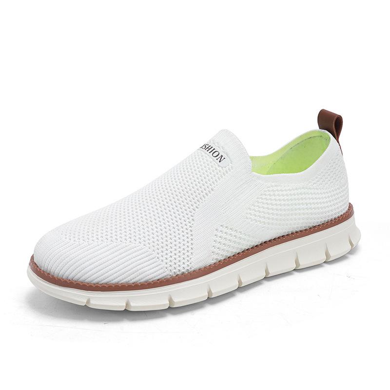 Large size men's shoes trendy fly-woven surface breathable and light sports shoes loafers foot cover 47 casual 48 fashionable men