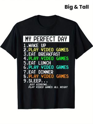Perfect Day Gamer Graphic Tee - Short Sleeve T-Shirt