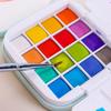 16 Colors Solid Watercolor Set Mini Portable Watercolor Paint Set With Brush & Palette Travel Sketching Painting Box Art Drawing