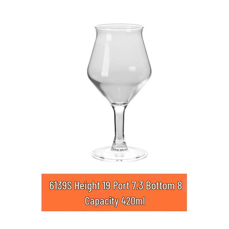 Tulpenförmiges Transparentes Getränkeglas – Hoher Stiel für Saft, Milchtee, Cocktails und Kaltgetränke.