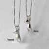 Korean Style 925 Sterling Silver Cat Pendant Necklace for Women