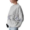 Kayiyasu Layered Long Sleeve Sweatshirt Everyday Women's Hoodie, Casual, Cute, Striped, Slimming, Wear, Spring/Autumn, M-2XL (M Gray)