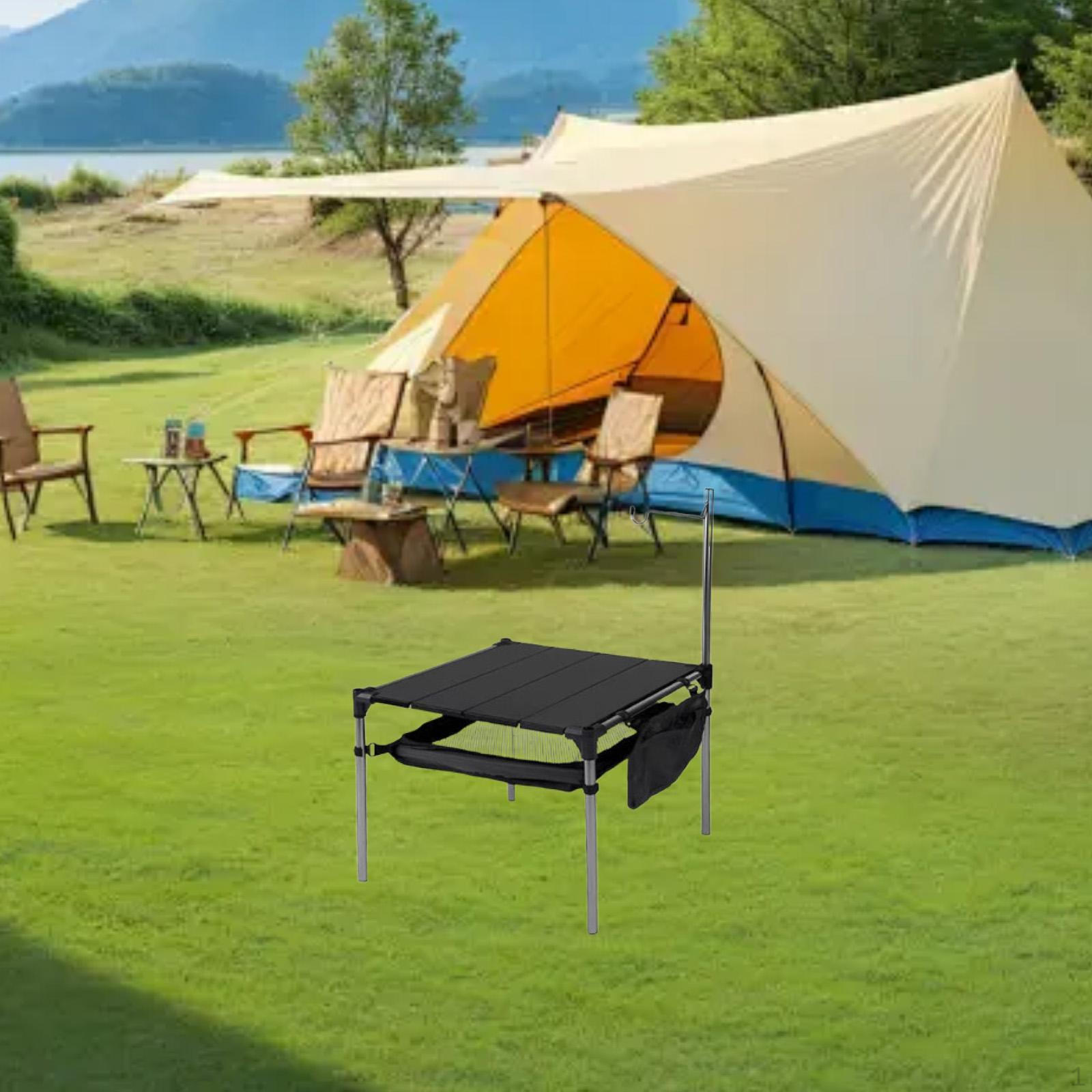 

Складной компактный кемпинговый стол для кемпинга, универсальный, для отдыха на природе, с опорой для лампы для автофургона L