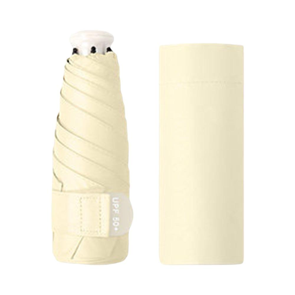 5 Folding Portable Rain Umbrella Waterproof Folding Mini Sun Umbrella Outdoor Use жёлтый