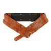 Durable Medieval Knight Belt Costume Wrap Around with Prong Buckle Adjustable PU Leather Waist