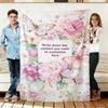 Butterfly and Peony Flannel Blanket Soft Cozy Throws Napping Travel Use