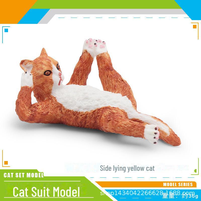 Seashell Cat Figurine: Realistic Kitten Toy Model