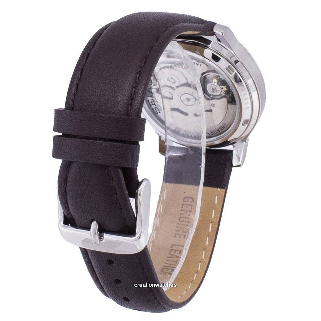 Refurbished Seiko 5 Military Brown Leather Strap Automatic SNK809K2-var-SS4 Men's Watch