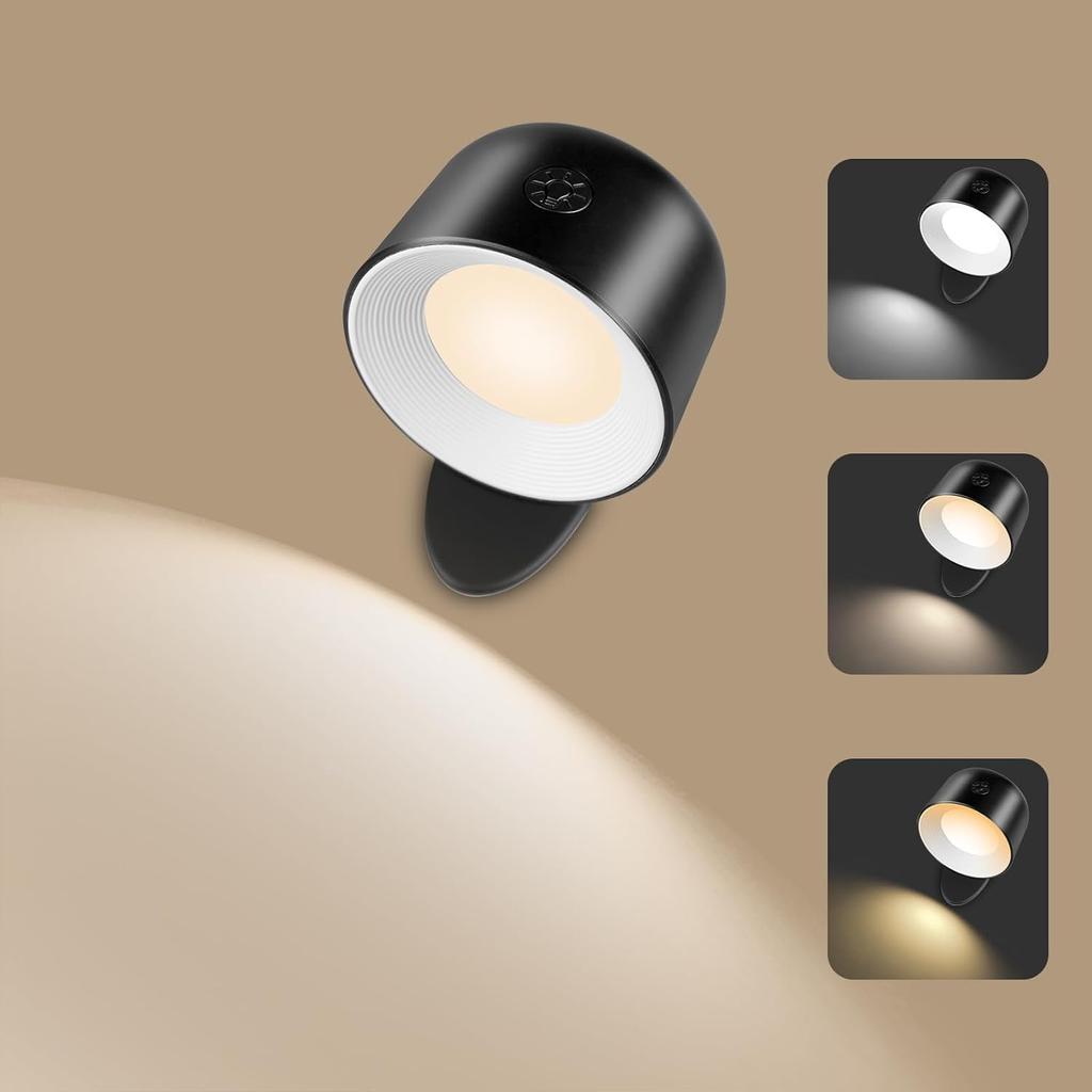 LED Wandleuchten mit Fernbedienung Kabellose Magnetische Wandleuchten RGB Dimmbar USB Wiederaufladbar für Schlafzimmer Nachttischbeleuchtung