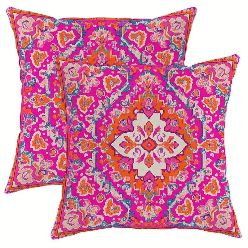 Vikama Bohemian Paisley Floral Mandala Pillowcase Elegant Home Decor For Living Room Bedroom Sofa