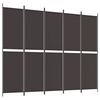VidaXL Cloison de Séparation 5 Panneaux Séparateur de Pièce Pliable Diviseur Écran d'Intimité Paravent Décoration Salon 350235