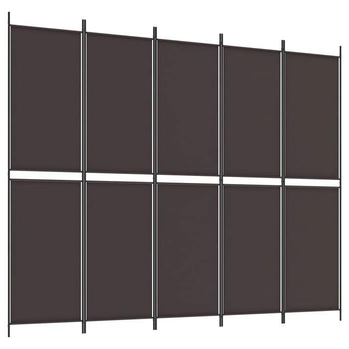 VidaXL Cloison de Séparation 5 Panneaux Séparateur de Pièce Pliable Diviseur Écran d'Intimité Paravent Décoration Salon 350235