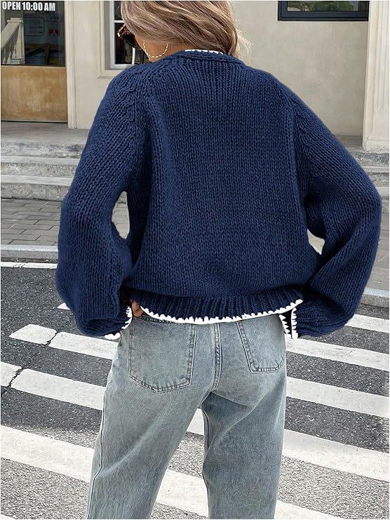Women's Autumn/Winter Loose Tie-Up Knit Cardigan - Long Sleeve Sweater Top