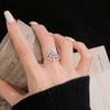 Color Treasure Open Ring Light Luxury High Sense Flower Ring Elegant Fashion Index Finger Ring