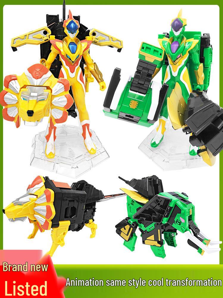 Dragon Warrior Star Source Transforming Robot Toy for Kids: King Kong Boy Star Transformation Device