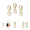 Trendy Mini White Diamond Ghost Alloy Earrings Set For Women Multiple Piercings