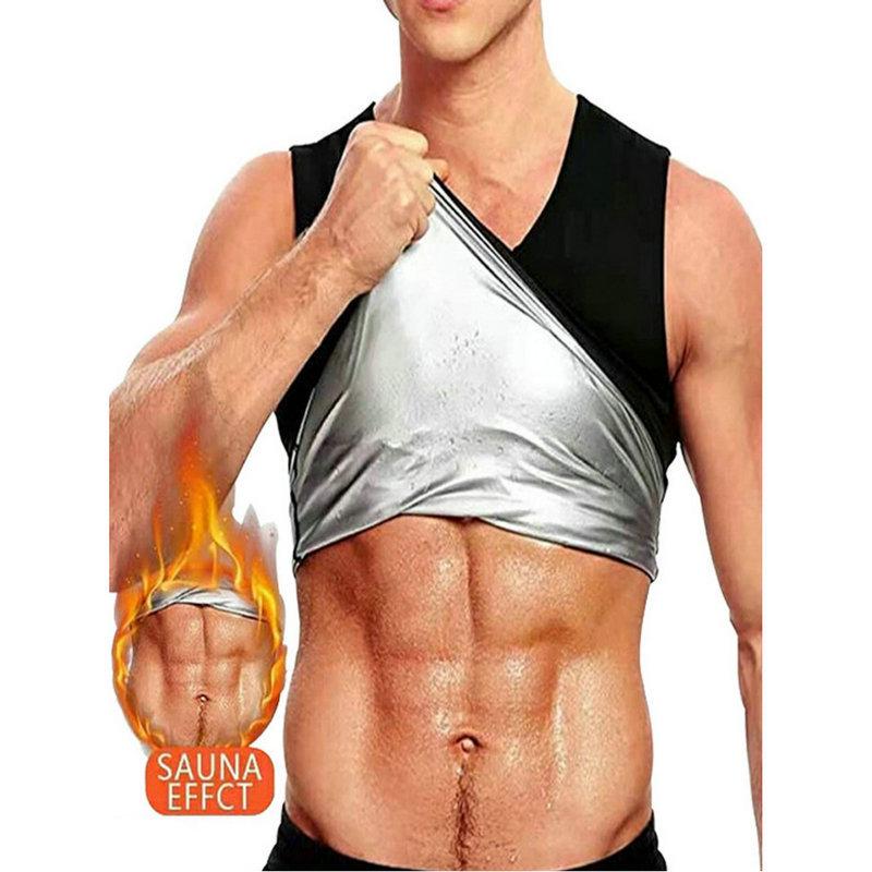 Herren-Saunaanzug: Schweißinduzierende Fitness-Körperformende Weste zum Laufen & für die Taillenkontrolle.