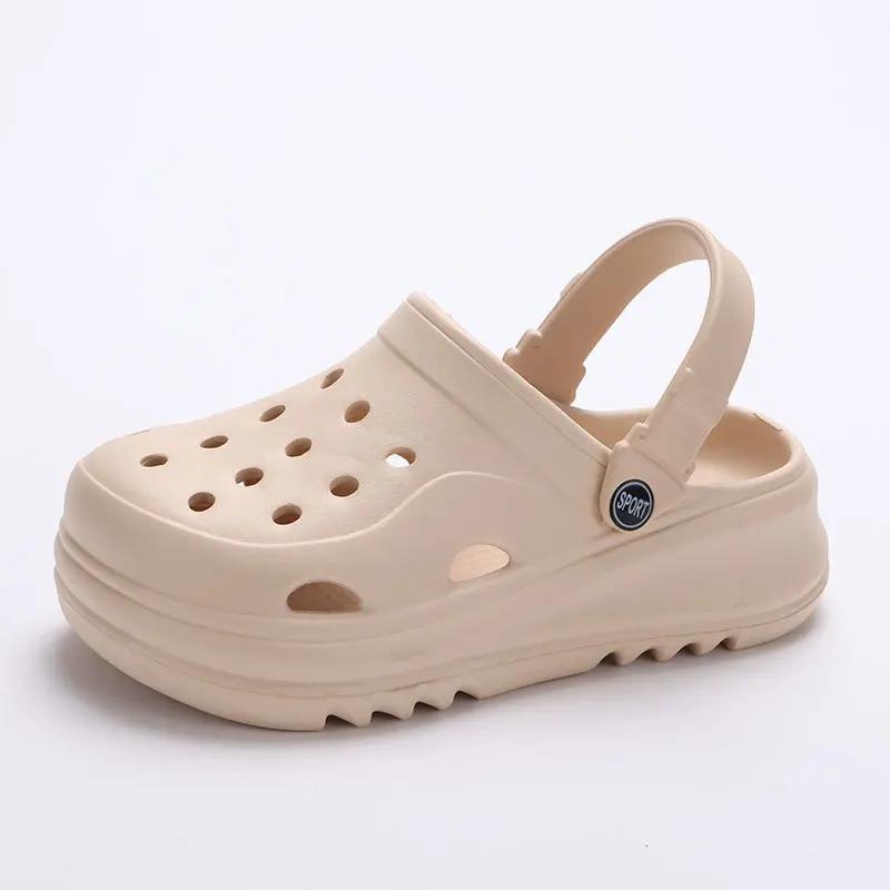 Fashion Chunky Platform Clogs Shoes for Women Thick Bottom Non Slip Beach Sandals Woman Summer 2025 Fashion Wedges EVA Sandals Slippers