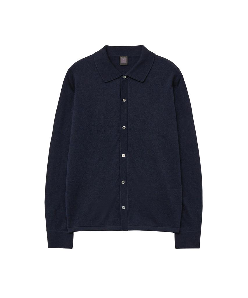 IOLO Silk Blended Knit Shirt_Navy