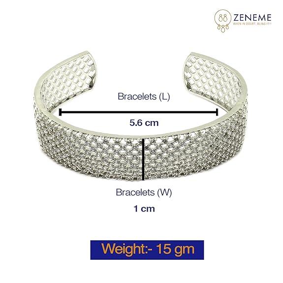 Современный браслет Kada с родиевым покрытием — фото 4