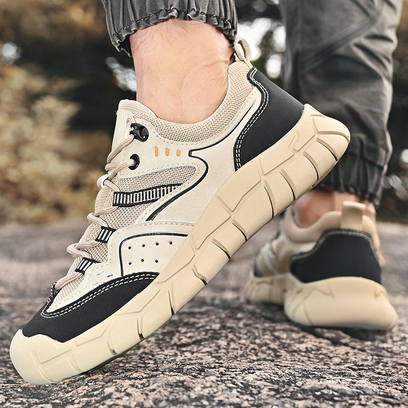 Herrenschuhe in großen Größen, neue Frühling-, Sommer- und Herbst-Atmungsaktiv-Mesh-Freizeitschuhe, Outdoor-Sportarten, rutschfeste Wanderschuhe