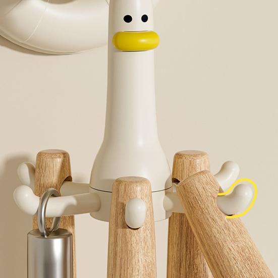 Zuignap Haken 360-graden Draaibare Wandmontage Organizer met 6 Haken Geen Boren Ophangrek voor Keuken Badkamer Commode Kookgerei Sleutels